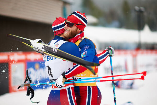 07.12.2014, Lillehammer, Norway (NOR): Sjur Roethe (NOR), Martin Johnsrud Sundby (NOR), (l-r) - FIS world cup cross-country, pursuit men, Lillehammer (NOR). www.nordicfocus.com. © Felgenhauer/NordicFocus. Every downloaded picture is fee-liable. NordicFocus
