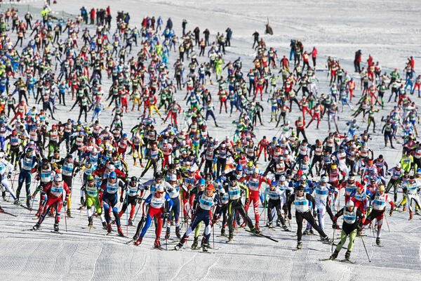 12.12.2014, Livigno, Italy (ITA): the start of the 25. la sgambeda- FIS Marathon Cup La Sgambeda, Livigno (ITA). www.nordicfocus.com. © Felgenhauer/NordicFocus. Every downloaded picture is fee-liable. NordicFocus