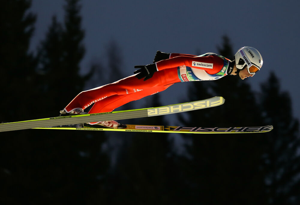 07.12.2014, Lillehammer, Norway (NOR): Killian Peier (SUI), Fischer- FIS world cup ski jumping, individual HS138, Lillehammer (NOR). www.nordicfocus.com. © Laiho/NordicFocus. Every downloaded picture is fee-liable.