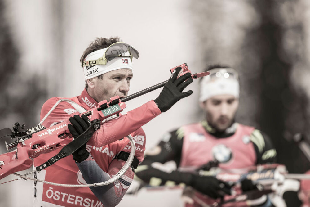 07.12.2014, Oestersund, Sweden (SWE): Ole Einar Bjoerndalen (NOR) - IBU world cup biathlon, pursuit men, Oestersund (SWE). www.nordicfocus.com. © Manzoni/NordicFocus. Every downloaded picture is fee-liable.