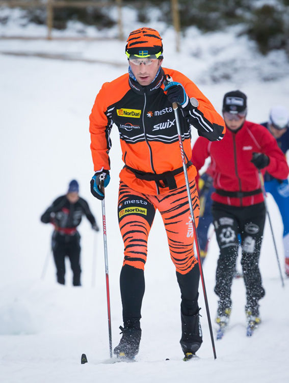 DET STRULADE ordentlig när Anders Södergren åkte hem från Swix Ski Classics i Livigno - en tävling han inte ens kunde starta i. Foto: TEAM LEASEPLAN GO