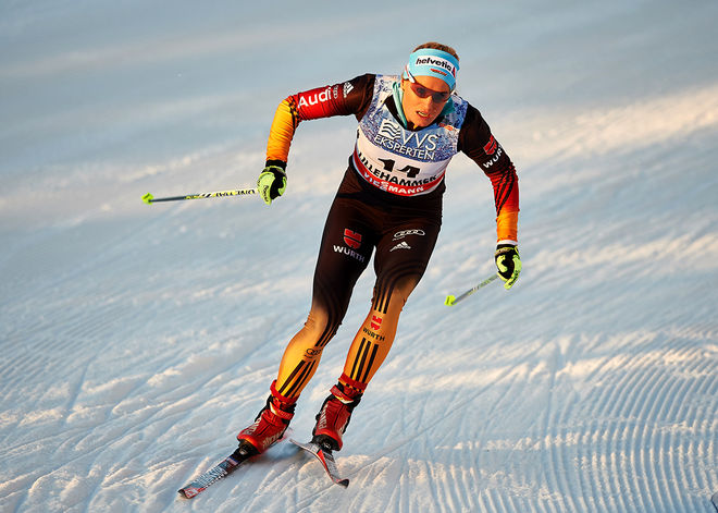 NICOLE FESSEL gjorde sin bästa insats i världscupen och spräckte den norska damdominansen med sin 2:a plats i Davos. Det förde också Tyskland tillbaka på kartan i damernas världscup. Foto: NORDIC FOCUS