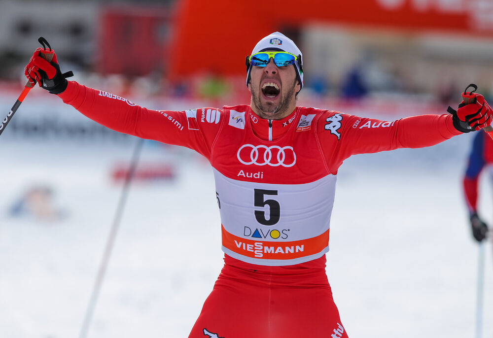 21.12.2014, Davos, Switzerland (SUI): Federico Pellegrino (ITA), Rossignol, Rottefella- FIS world cup cross-country, individual sprint, Davos (SUI). www.nordicfocus.com. © Laiho/NordicFocus. Every downloaded picture is fee-liable.