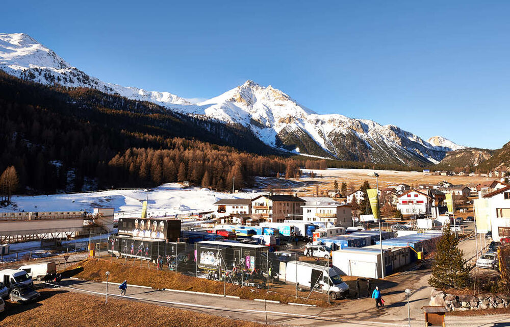 05.01.2015, Val Mustair, Switzerland (SUI): overview of the Team area in Val Mustair- FIS world cup cross-country, tour de ski, training, Val Mustair (SUI). www.nordicfocus.com. © Felgenhauer/NordicFocus. Every downloaded picture is fee-liable.