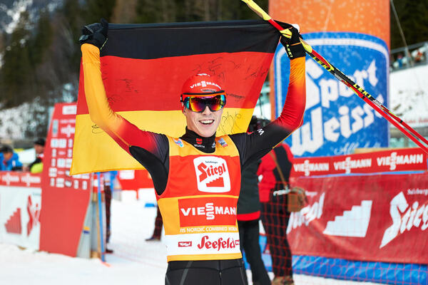 19.01.2014, Seefeld, Austria (AUT): Eric Frenzel (GER)- FIS world cup nordic combined, individual gundersen HS109/15km, Seefeld (AUT). www.nordicfocus.com. © Felgenhauer/NordicFocus. Every downloaded picture is fee-liable. NordicFocus