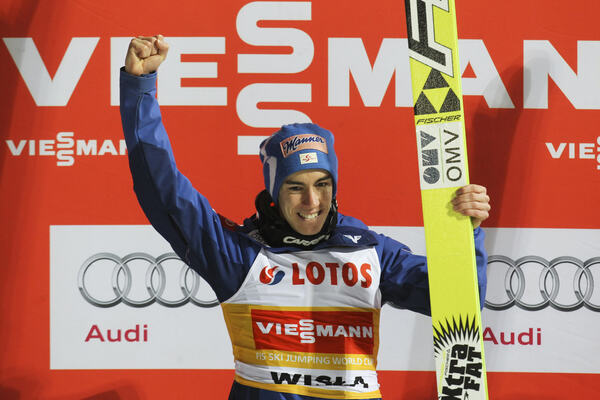15.01.2015, Wisla, Poland (POL): Stefan Kraft (AUT), Fischer- FIS world cup ski jumping, individual HS134, Wisla (POL). www.nordicfocus.com. © Domanski/NordicFocus. Every downloaded picture is fee-liable. NordicFocus