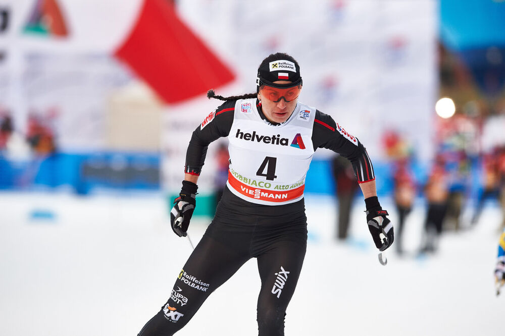 08.01.2015, Cortina-Toblach, Italy (ITA): Justyna Kowalczyk (POL)- FIS world cup cross-country, tour de ski, pursuit women, Cortina-Toblach (ITA). www.nordicfocus.com. © Felgenhauer/NordicFocus. Every downloaded picture is fee-liable.
