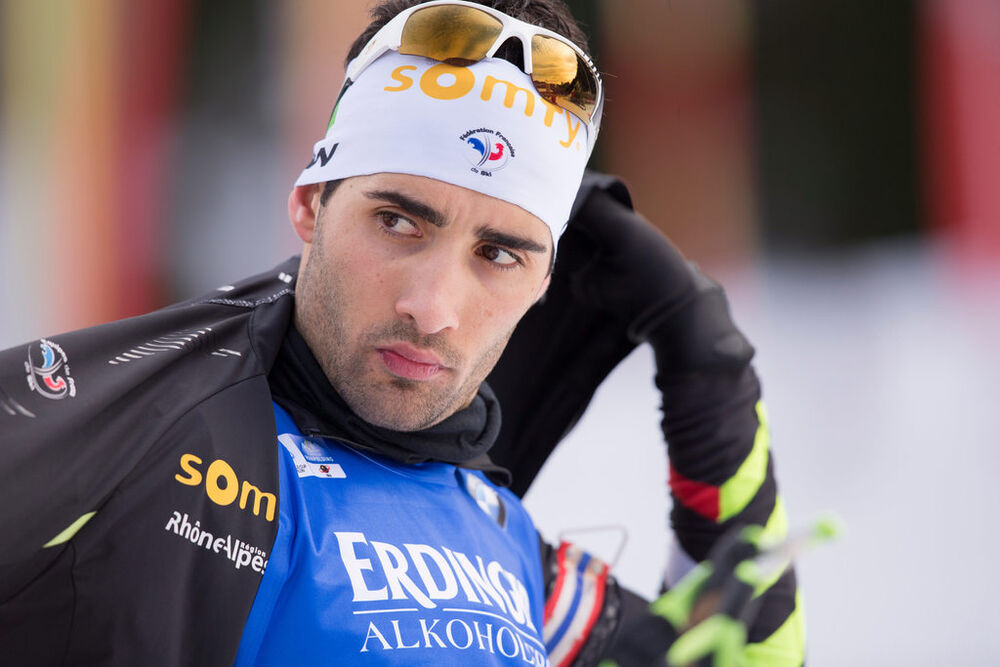 15.01.2015, Ruhpolding, Germany (GER): Martin Fourcade (FRA)- IBU world cup biathlon, relay men, Ruhpolding (GER). www.nordicfocus.com. © Manzoni/NordicFocus. Every downloaded picture is fee-liable.