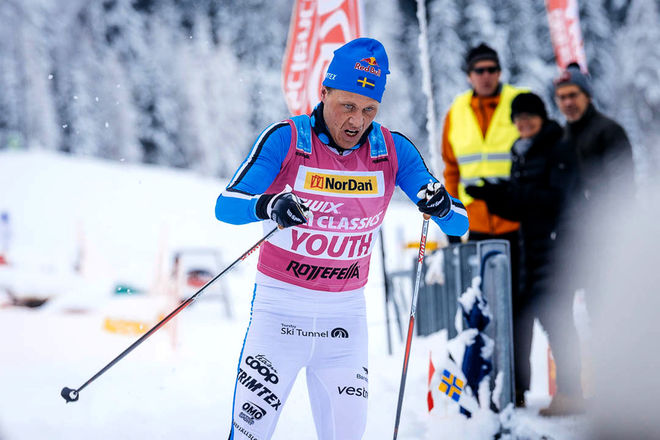BILL IMPOLA ”gjorde loppet” i La Diagonela i Schweiz, men svensken åkte fel 1,5 km från mål och tappade segern. Foto: SWIX SKI CLASSICS
