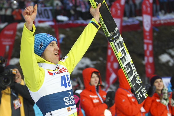 18.01.2015, Zakopane, Poland (POL): Kamil Stoch (POL), Fischer- FIS world cup ski jumping, individual HS134, Zakopane (POL). www.nordicfocus.com. © Domanski/NordicFocus. Every downloaded picture is fee-liable. NordicFocus
