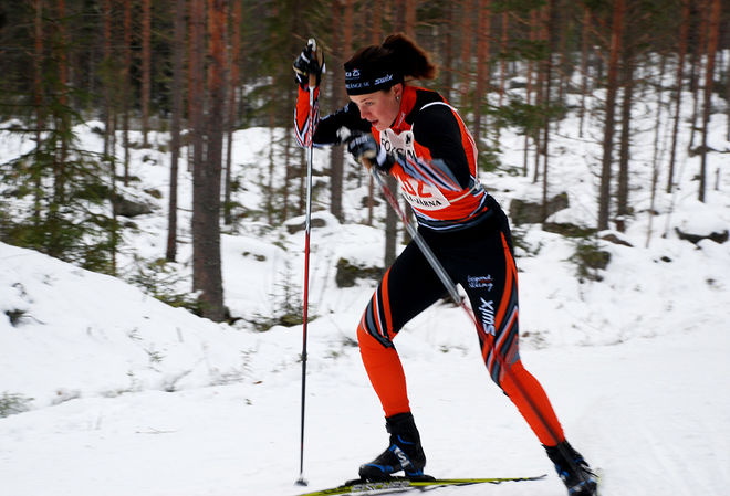 ANNA DYVIK, Falun-Borlänge SK på väg mot seger i Järnaspelen i Dala-Järna. Foto: HANS RUNESON