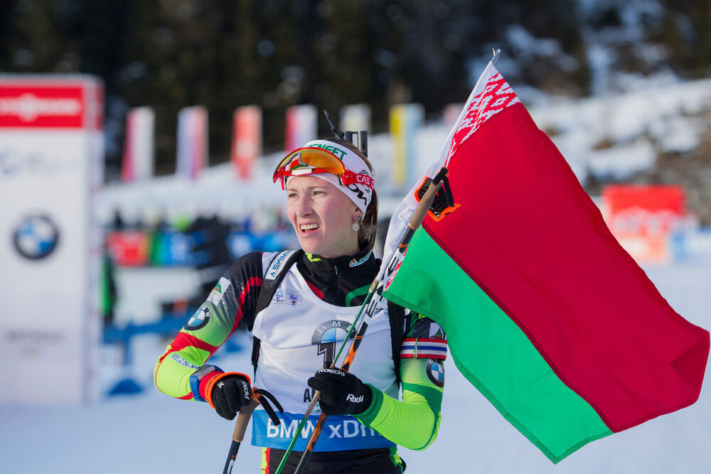 24.01.2015, Antholz, Italy (ITA): Darya Domracheva (BLR)- IBU world cup biathlon, pursuit women, Antholz (ITA). www.nordicfocus.com. © Manzoni/NordicFocus. Every downloaded picture is fee-liable.
