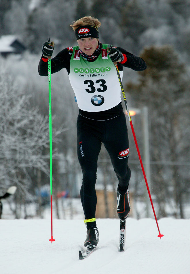AXEL BERGSTEN, AXA Sports Club försvarade fjolårssegern i Harsa Ski Marathon under lördagen. Foto/rights: MARCELA HAVLOVA/sweski.com