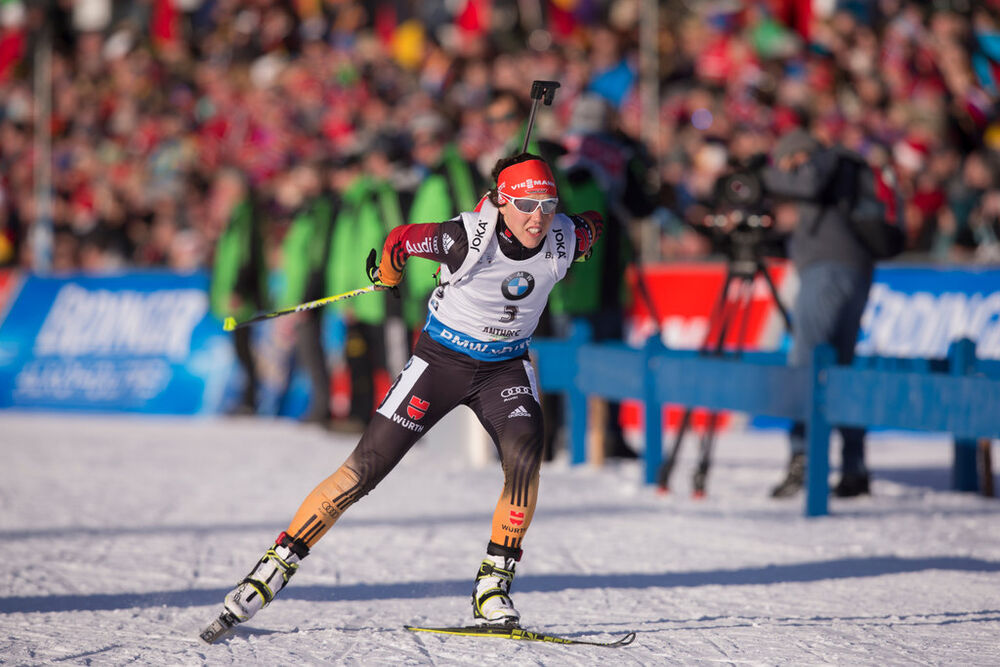 24.01.2015, Antholz, Italy (ITA): Laura Dahlmeier (GER)- IBU world cup biathlon, pursuit men, Antholz (ITA). www.nordicfocus.com. © Manzoni/NordicFocus. Every downloaded picture is fee-liable.