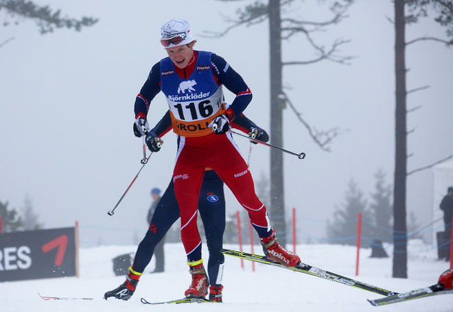 VIKTOR BRÄNNMARK från Bodens SK gjorde ett fint lopp på skid-SM över 30 km skiathlon. Han var snabbast av U23-åkarna. Foto: KJELL-ERIK KRISTIANSEN