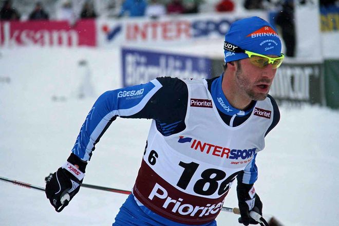 ANDERS SÖDERGREN säkrade den andra medaljen till Hudiksvalls IF och nu hoppas han på en VM-biljett till Falun. Foto: THORD ERIC NILSSON