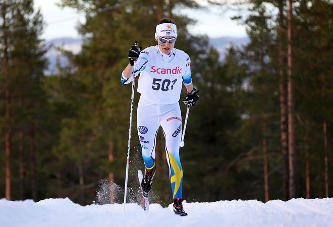 EMMA THALIN från Sveg var bästa svenska åkare i den nordiska juniorlandskampen i Örnsköldsvik med en 2:a plats i den klassiska sprinten. Foto/rights: KJELL-ERIK KRISTIANSEN/sweski.com