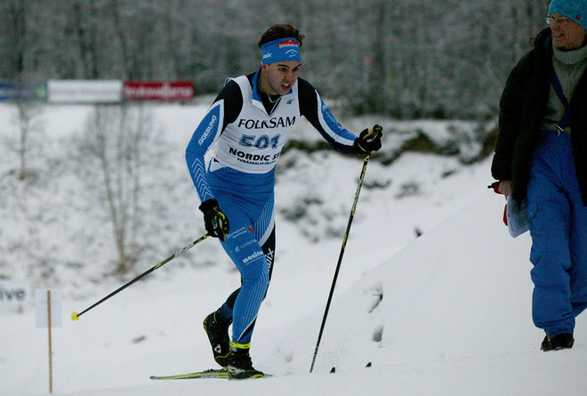 MARKUS PERSSON från Hudiksvall var bäst hela vägen i H19-20:s klassiska sprint vid Scandic Cup i Örnsköldsvik. Foto/rights: MARCELA HAVLOVA/sweski.com