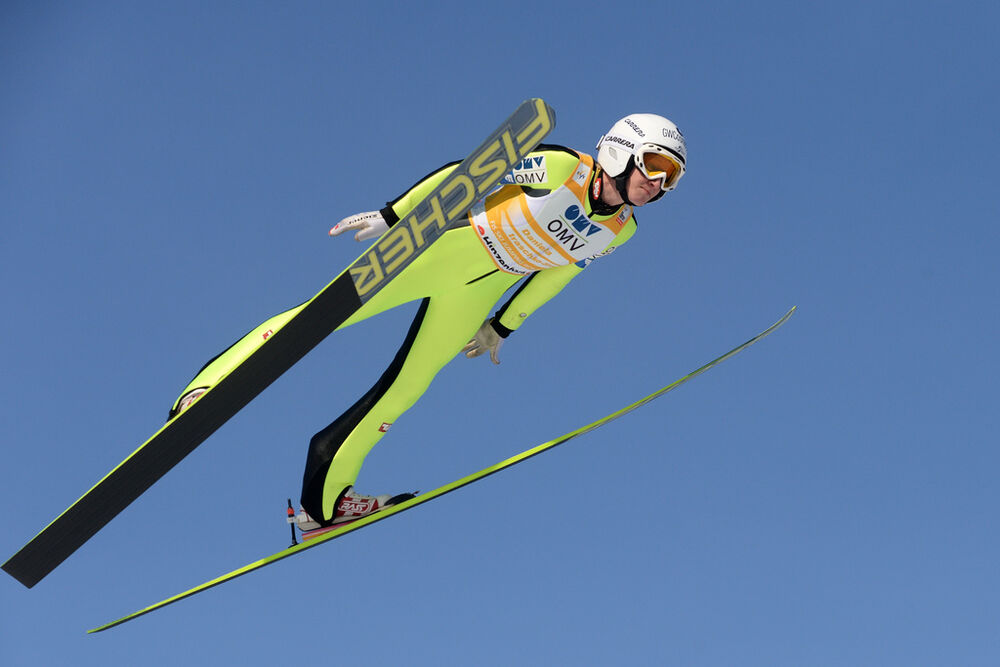 01.02.2015, Hinzenbach, Austria (AUT): Daniela Iraschko-Stolz (AUT) - FIS world cup ski jumping ladies, individual HS94, Hinzenbach (AUT). www.nordicfocus.com. © Rauschendorfer/NordicFocus. Every downloaded picture is fee-liable.