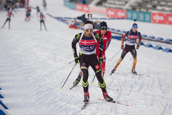 11.02.2015, Oslo, Norway (NOR): Martin Fourcade (FRA)- IBU world cup biathlon Holmenkollen, training, Oslo (NOR). www.nordicfocus.com. © Manzoni/NordicFocus. Every downloaded picture is fee-liable. NordicFocus