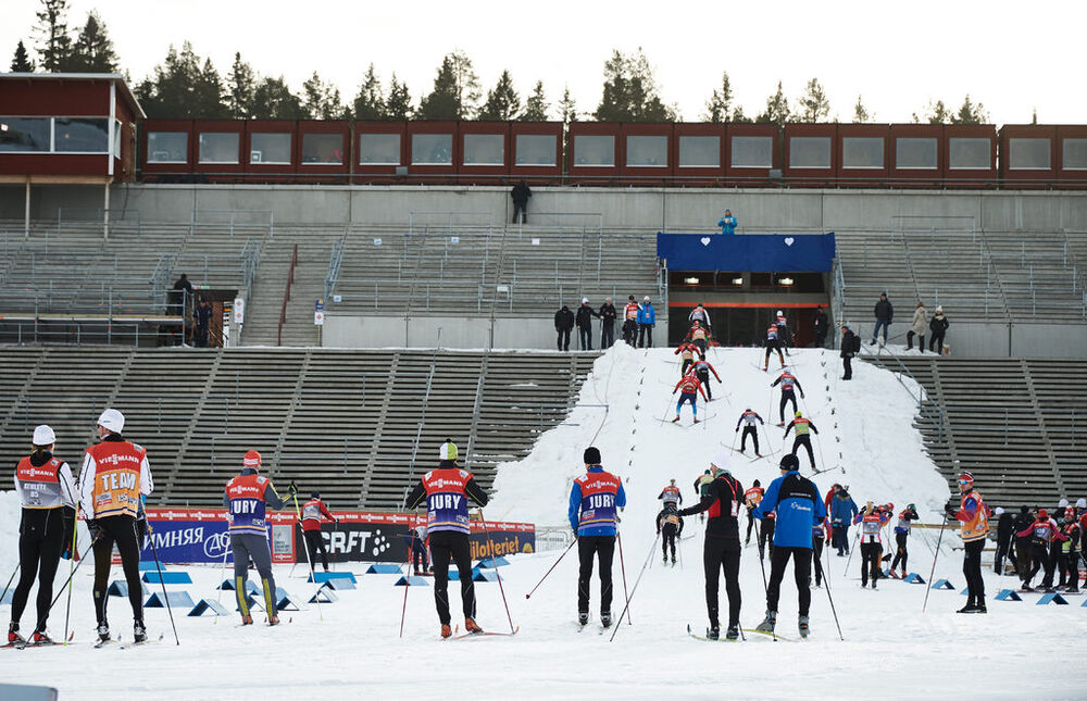13.02.2015, Oestersund, Sweden (SWE): Jury meeting next to the new uphill- FIS world cup cross-country, training, Oestersund (SWE). www.nordicfocus.com. © Felgenhauer/NordicFocus. Every downloaded picture is fee-liable.