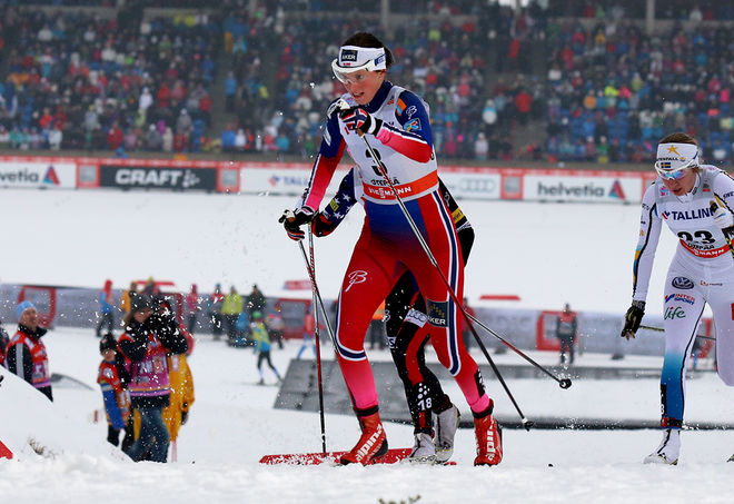 KARI VIKHAGEN GJEITNES var snabbast i prologen i Östersund. Hon kämpar om den sista platsen i det norska VM-laget i sprint. Foto/rights: MARCELA HAVLOVA/sweski.com