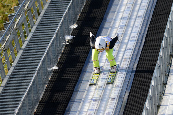 31.01.2015, Hinzenbach, Austria (AUT): Daniela Iraschko-Stolz (AUT) - FIS world cup ski jumping ladies, individual HS94, Hinzenbach (AUT). www.nordicfocus.com. © Rauschendorfer/NordicFocus. Every downloaded picture is fee-liable. NordicFocus