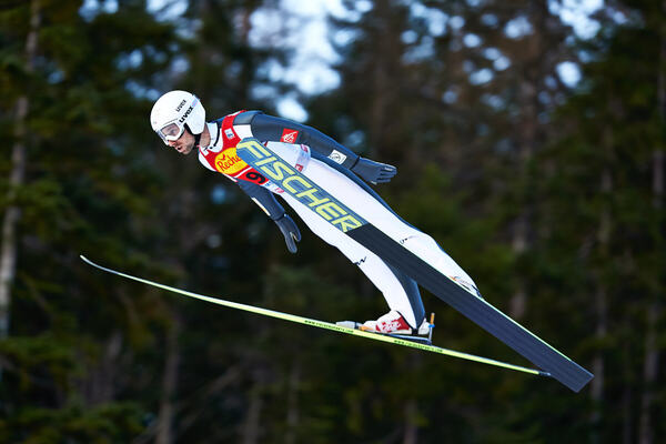 20.12.2014, Ramsau, Austria (AUT): Maxime Laheurte (FRA)- FIS world cup nordic combined, team sprint HS98/2x7.5km, Ramsau (AUT). www.nordicfocus.com. © Felgenhauer/NordicFocus. Every downloaded picture is fee-liable. NordicFocus