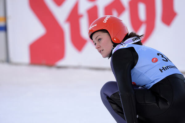 31.01.2015, Hinzenbach, Austria (AUT): Carina Vogt (GER) - FIS world cup ski jumping ladies, individual HS94, Hinzenbach (AUT). www.nordicfocus.com. © Rauschendorfer/NordicFocus. Every downloaded picture is fee-liable. NordicFocus
