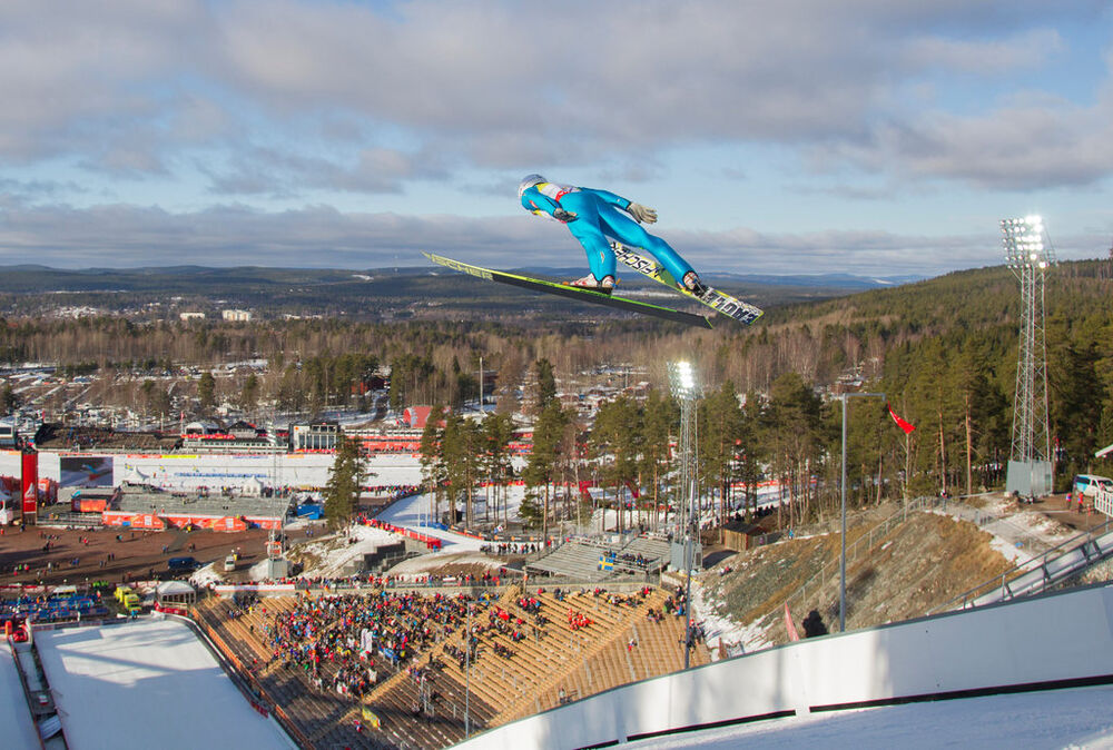 22.02.2015, Falun, Sweden (SWE): Maxime Laheurte (FRA)- FIS nordic world ski championships, nordic combined, team HS100/4x5km, Falun (SWE). www.nordicfocus.com. © NordicFocus. Every downloaded picture is fee-liable.