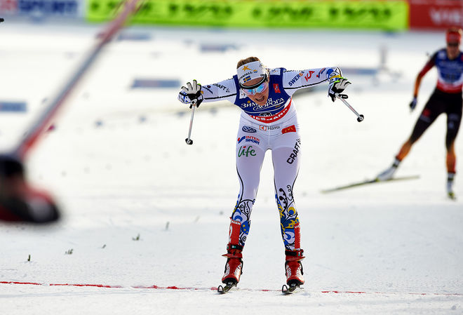 STINA NILSSON har blivit förkyld efter silverdagarna i Falun och måste avstå helgens världscup i Lahti. Foto: NORDIC FOCUS