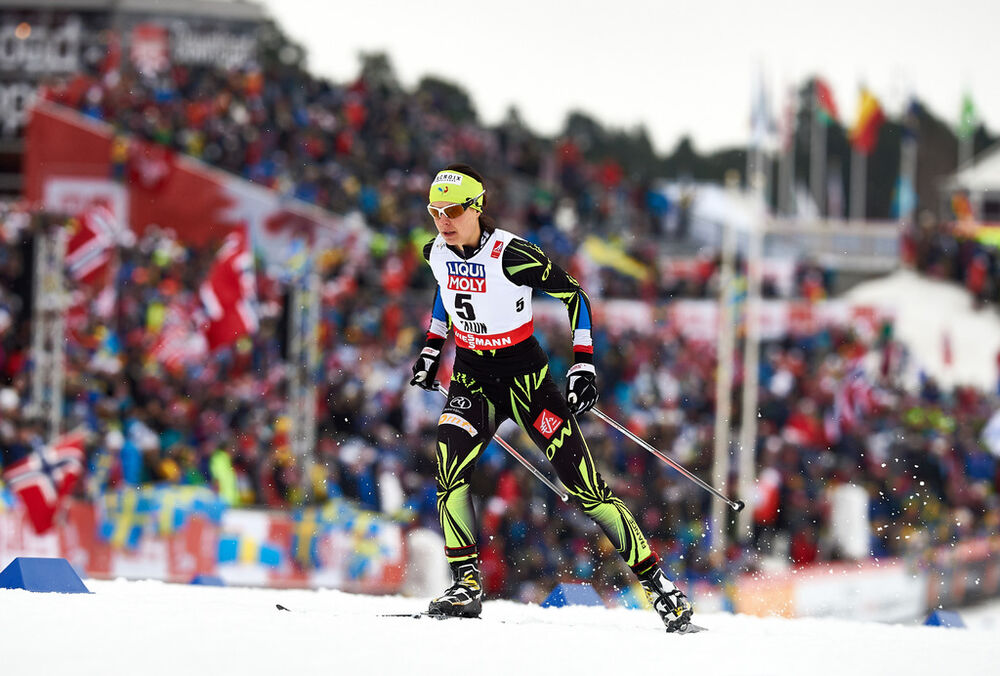 24.02.2015, Falun, Sweden (SWE): Anouk Faivre Picon (FRA)- FIS nordic world ski championships, cross-country, 10km women, Falun (SWE). www.nordicfocus.com. © NordicFocus. Every downloaded picture is fee-liable.