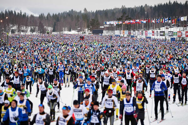 08.03.2015, Mora, Sweden (SWE): start of the Vasaloppet- FIS Marathon Cup Vasaloppet, Mora (SWE). www.nordicfocus.com. © Felgenhauer/NordicFocus. Every downloaded picture is fee-liable. NordicFocus