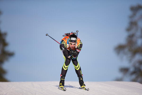 12.02.2015, Oslo, Norway (NOR): Quentin Fillon Maillet (FRA)- IBU world cup biathlon Holmenkollen, individual men, Oslo (NOR). www.nordicfocus.com. © Manzoni/NordicFocus. Every downloaded picture is fee-liable. NordicFocus