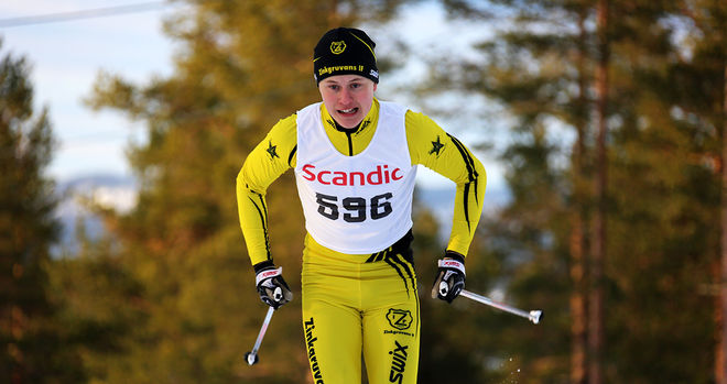 MARKUS JOHANSSON från Zinkgruvan i Närke vann JSM-guldet i sprint i H17-18-klassen. Foto/rights: KJELL-ERIK KRISTIANSEN/sweski.com