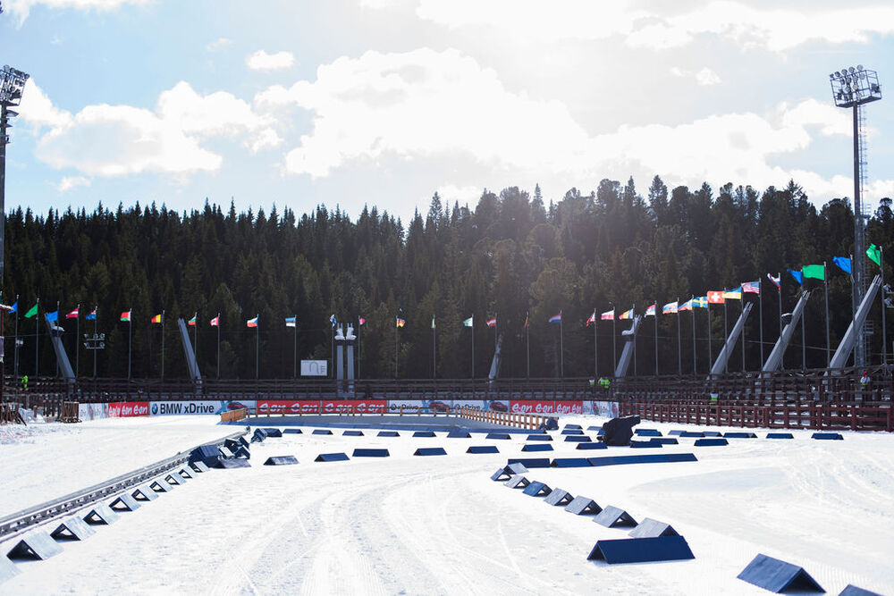 18.03.2015, Khanty-Mansiysk, Russia (RUS): Event Feature: the final part of the biathlon stadium- IBU world cup biathlon, training, Khanty-Mansiysk (RUS). www.nordicfocus.com. © Manzoni/NordicFocus. Every downloaded picture is fee-liable.