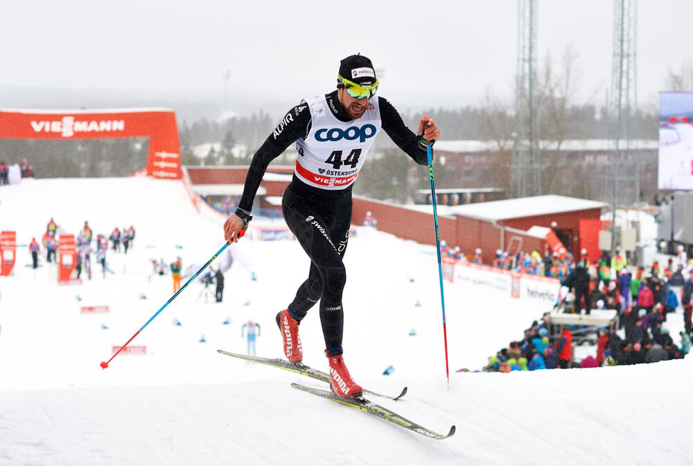 14.02.2015, Oestersund, Sweden (SWE): Ueli Schnider (SUI)- FIS world cup cross-country, individual sprint, Oestersund (SWE). www.nordicfocus.com. © Felgenhauer/NordicFocus. Every downloaded picture is fee-liable.