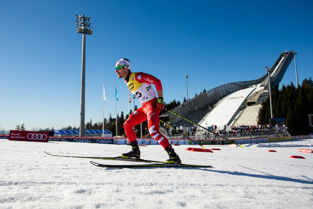 14.03.2015, Oslo, Norway (NOR): Alessandro Pittin (ITA), Fischer- FIS world cup nordic combined, individual gundersen HS134/10km, Oslo (NOR). www.nordicfocus.com. © Laiho/NordicFocus. Every downloaded picture is fee-liable.