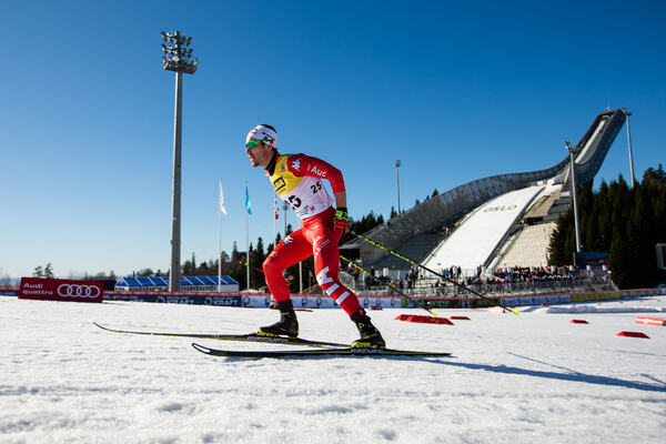 14.03.2015, Oslo, Norway (NOR): Alessandro Pittin (ITA), Fischer- FIS world cup nordic combined, individual gundersen HS134/10km, Oslo (NOR). www.nordicfocus.com. © Laiho/NordicFocus. Every downloaded picture is fee-liable. NordicFocus