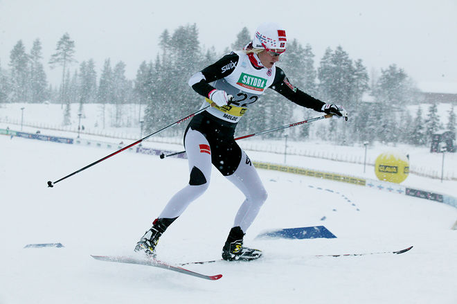 KATHRINE HARSEM från IL Varden i Meråker vann sensationellt norska mästerskapen på den udda distansen 5 km klassisk stil, bland annat före VM-stjärnorna Marit Björgen och Therese Johaug. Foto/rights: MARCELA HAVLOVA/sweski.com