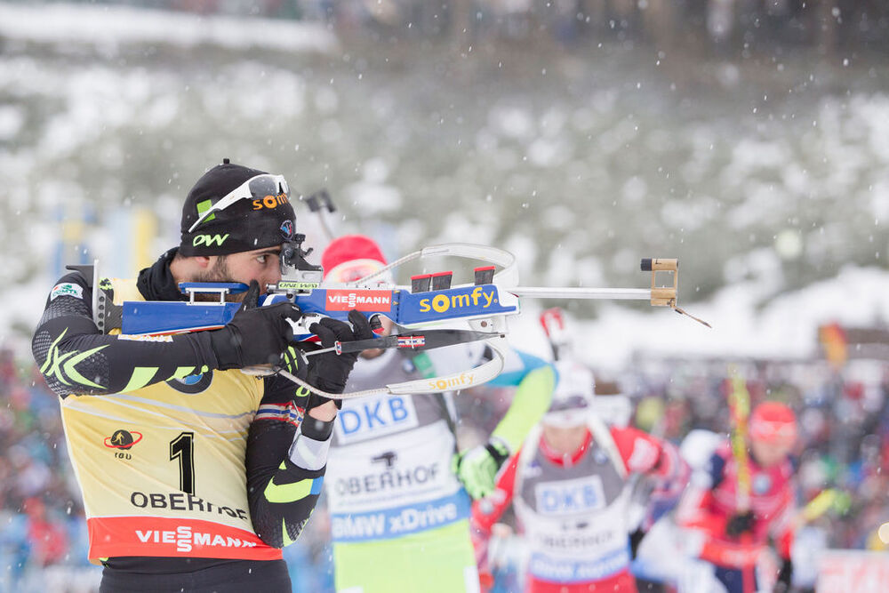 11.01.2015, Oberhof, Germany (GER): Martin Fourcade (FRA)- IBU world cup biathlon, mass men, Oberhof (GER). www.nordicfocus.com. © Manzoni/NordicFocus. Every downloaded picture is fee-liable.