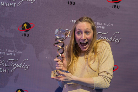 22.03.2015, Khanty-Mansiysk, Russia (RUS): Enora Latuilliere (FRA)- IBU world cup biathlon, IBU Award Night, Khanty-Mansiysk (RUS). www.nordicfocus.com. © Manzoni/NordicFocus. Every downloaded picture is fee-liable. NordicFocus 22.03.2015, Khanty-Mansiysk, Russia (RUS): Enora Latuilliere (FRA)- IBU world cup biathlon, IBU Award Night, Khanty-Mansiysk (RUS). www.nordicfocus.com. © Manzoni/NordicFocus. Every downloaded picture is fee-liable.