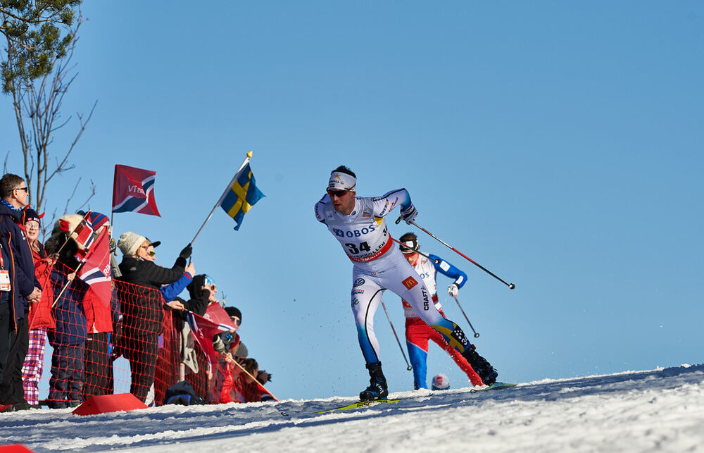 14.03.2015, Oslo, Norway (NOR): Anders Soedergren (SWE)- FIS world cup cross-country, mass men, Oslo (NOR). www.nordicfocus.com. © Felgenhauer/NordicFocus. Every downloaded picture is fee-liable.