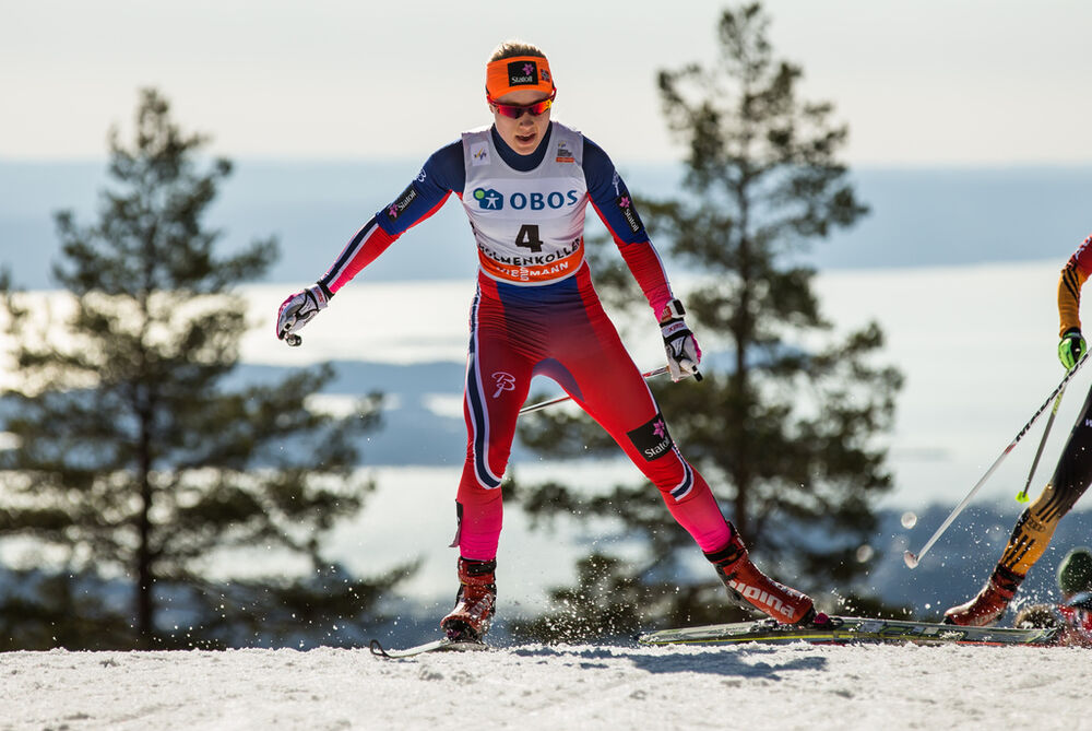 15.03.2015, Oslo, Norway (NOR): Ragnhild Haga (NOR), Fischer, Swix, Alpina, Rottefella- FIS world cup cross-country, mass women, Oslo (NOR). www.nordicfocus.com. © Laiho/NordicFocus. Every downloaded picture is fee-liable.