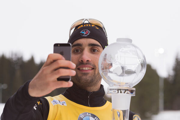 22.03.2015, Khanty-Mansiysk, Russia (RUS): Martin Fourcade (FRA) - IBU world cup biathlon, cups, Khanty-Mansiysk (RUS). www.nordicfocus.com. © Manzoni/NordicFocus. Every downloaded picture is fee-liable. NordicFocus