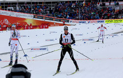 DARIO COLOGNA tog ett silver vid skid-VM i Falun. Här på 15 km lyckades varken han, Calle Halfvarsson eller Petter Northug jr ta några medaljer. Foto/rights: MARCELA HAVLOVA/sweski.co