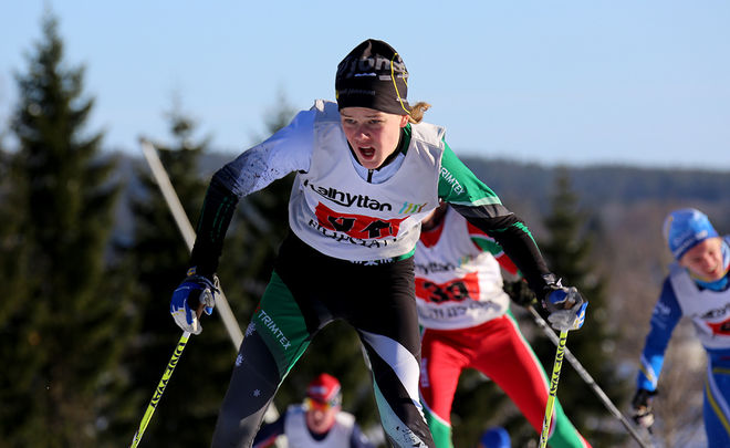SEBASTIAN ERIKSSON, Falu IK Skidor i action under USM-stafetten i Filipstad i vintras. Foto/rights: KJELL-ERIK KRISTIANSEN/sweski.com