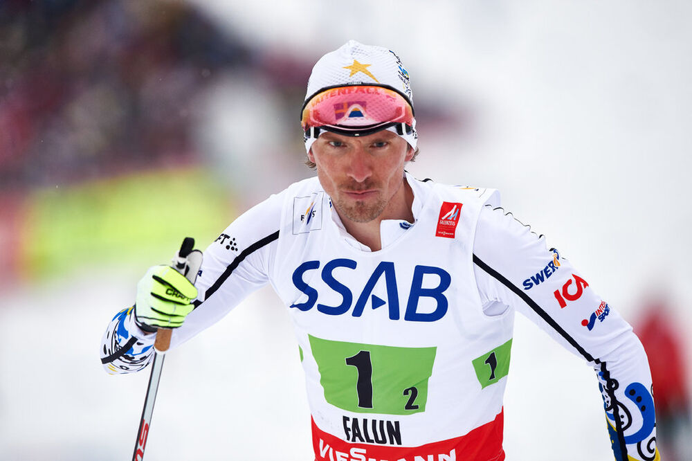27.02.2015, Falun, Sweden (SWE): Johan Olsson (SWE)- FIS nordic world ski championships, cross-country, 4x10km men, Falun (SWE). www.nordicfocus.com. © NordicFocus. Every downloaded picture is fee-liable.