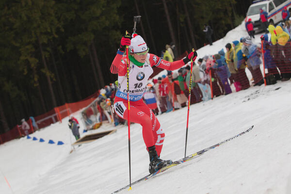 09.01.2015, Oberhof, Germany (GER): Nicole Gontier (ITA)- IBU world cup biathlon, sprint women, Oberhof (GER). www.nordicfocus.com. © Manzoni/NordicFocus. Every downloaded picture is fee-liable. NordicFocus