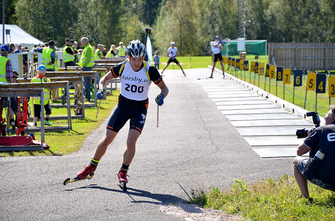 JESPER NELIN från Borås tog en överraskande SM-seger i lördagens sprint. Foto: ARRANGÖREN